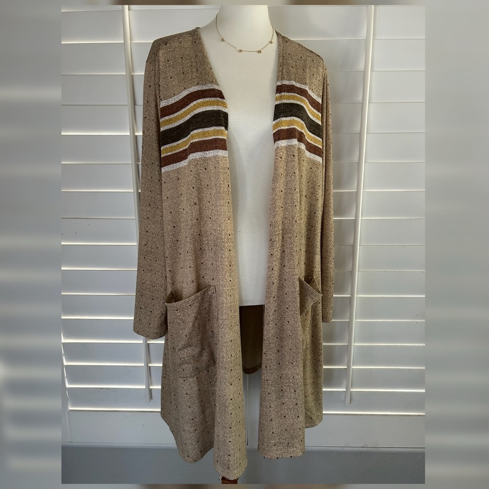 LULAROE • “Caroline” Open Front Cardigan Sweater (XL/fits14-18)
